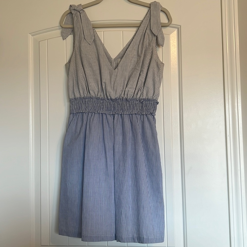 Greylin Blue Sleeveless V-Neck Sundress